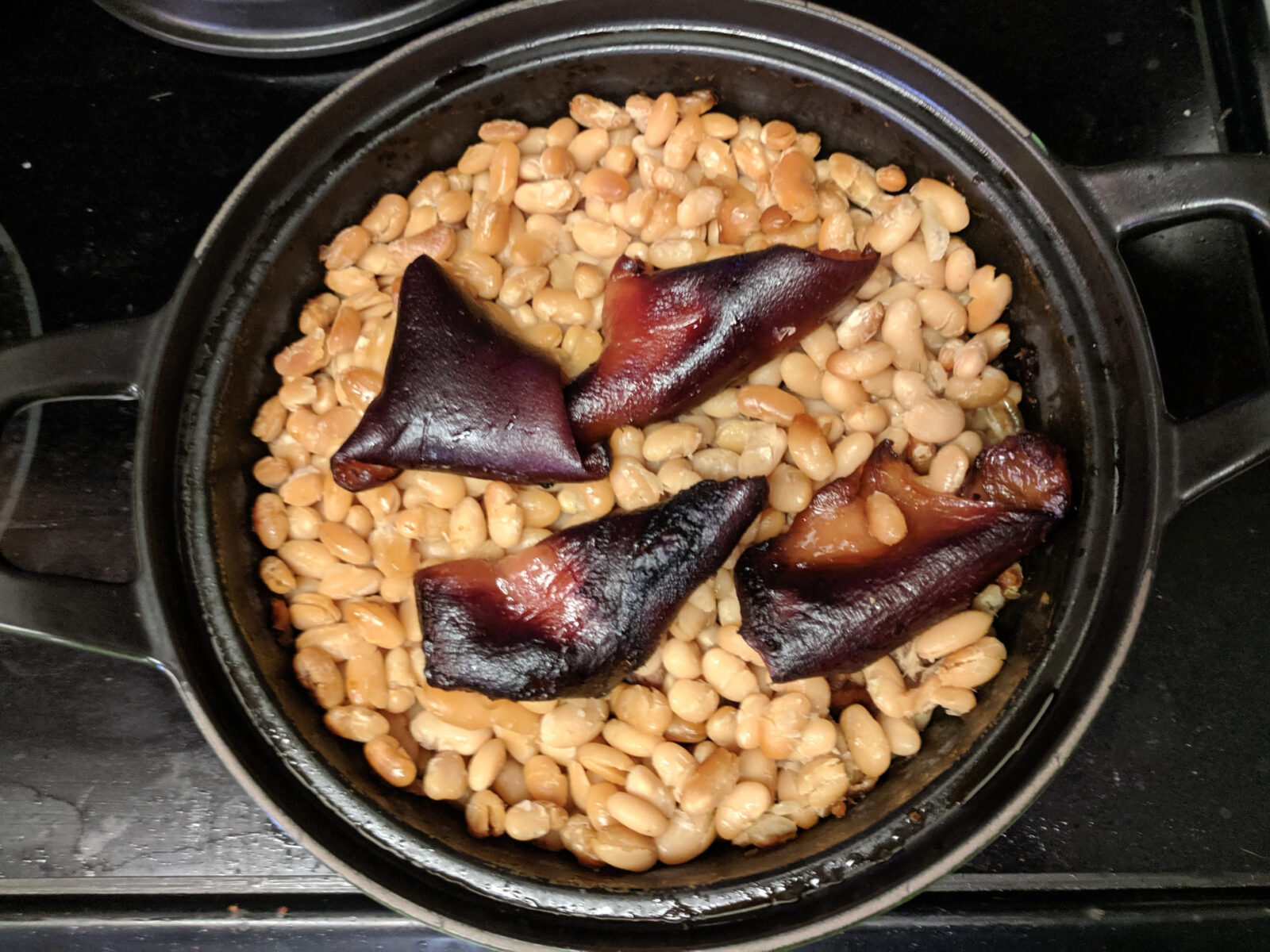 Boston Baked Beans in the pot