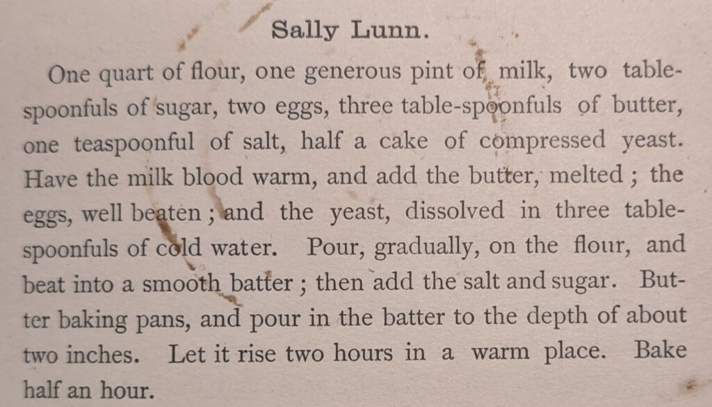 Sally Lunn recipe